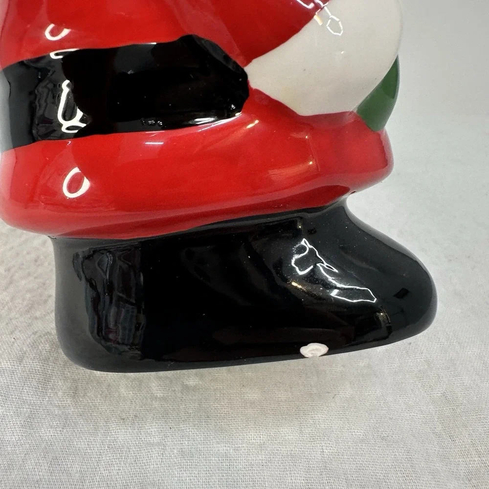 Vintage Russ Berrie Ceramic Santa Candle Holder Tea Light Christmas‎ Taiwan
